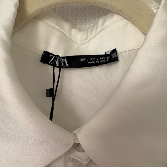 Zara Elegant Cream Button Down Shirt - Picture 2 of 2